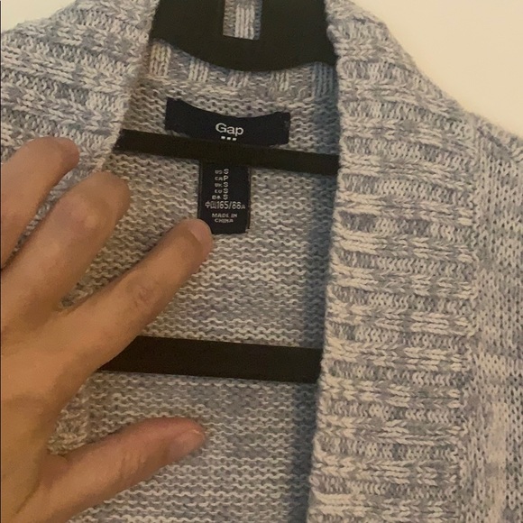 Blue/gray and white knit sweater - Picture 3 of 3